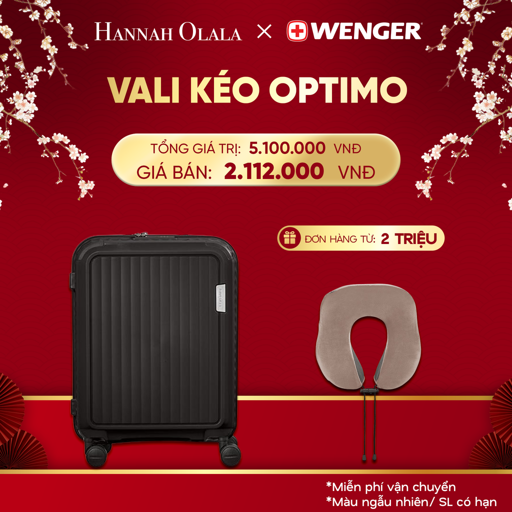  DEAL23: VALI KÉO OPTIMO SIZE ĐẠI S
*Tặng kèm gối cổ Wenger 