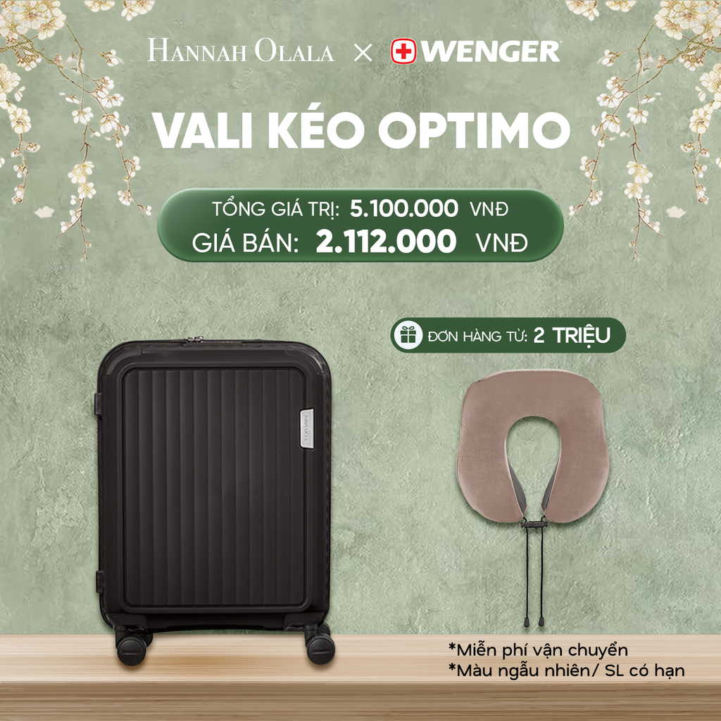  DEAL23: VALI KÉO OPTIMO SIZE ĐẠI S
*Tặng kèm gối cổ Wenger 