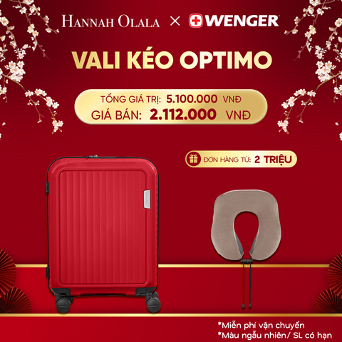  DEAL23: VALI KÉO OPTIMO SIZE ĐẠI S
*Tặng kèm gối cổ Wenger 