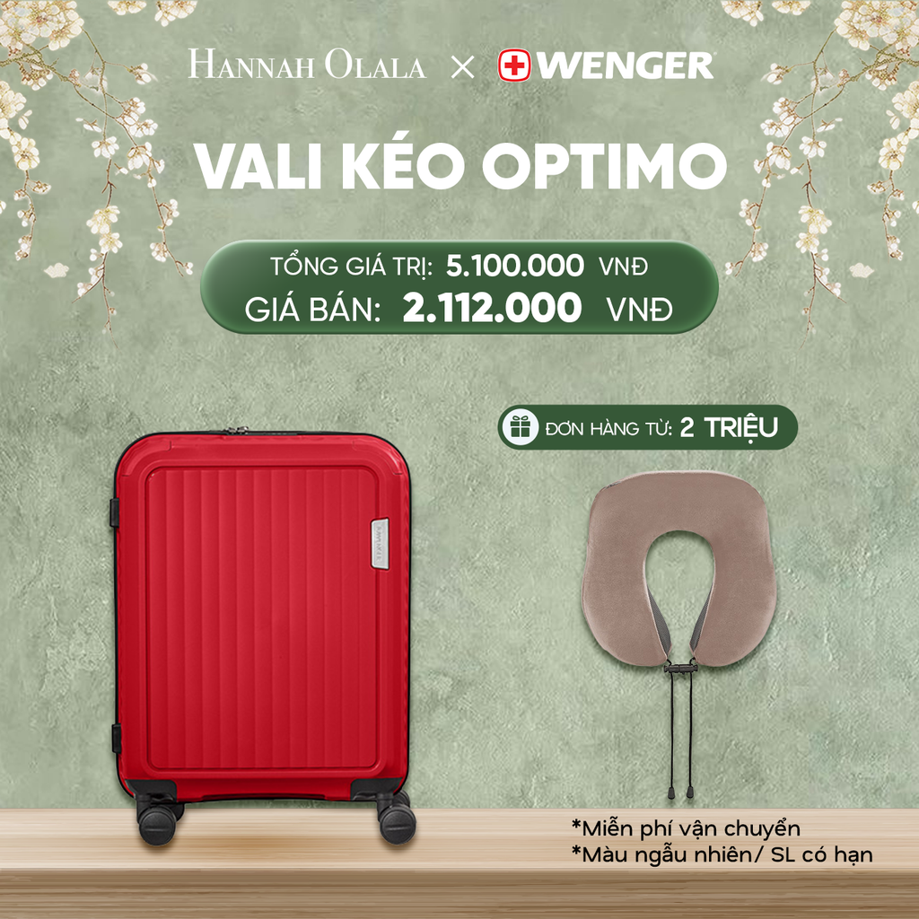  DEAL23: VALI KÉO OPTIMO SIZE ĐẠI S
*Tặng kèm gối cổ Wenger 