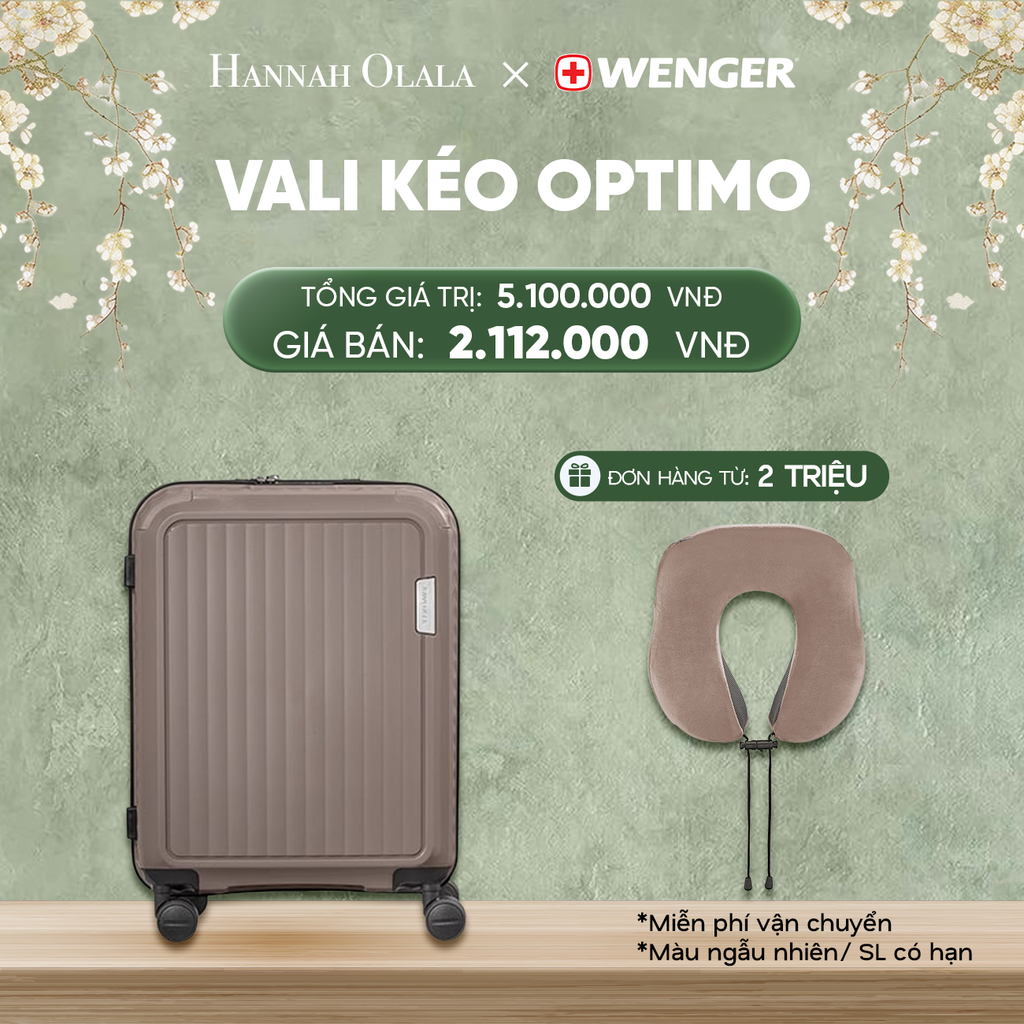  DEAL23: VALI KÉO OPTIMO SIZE ĐẠI S
*Tặng kèm gối cổ Wenger 