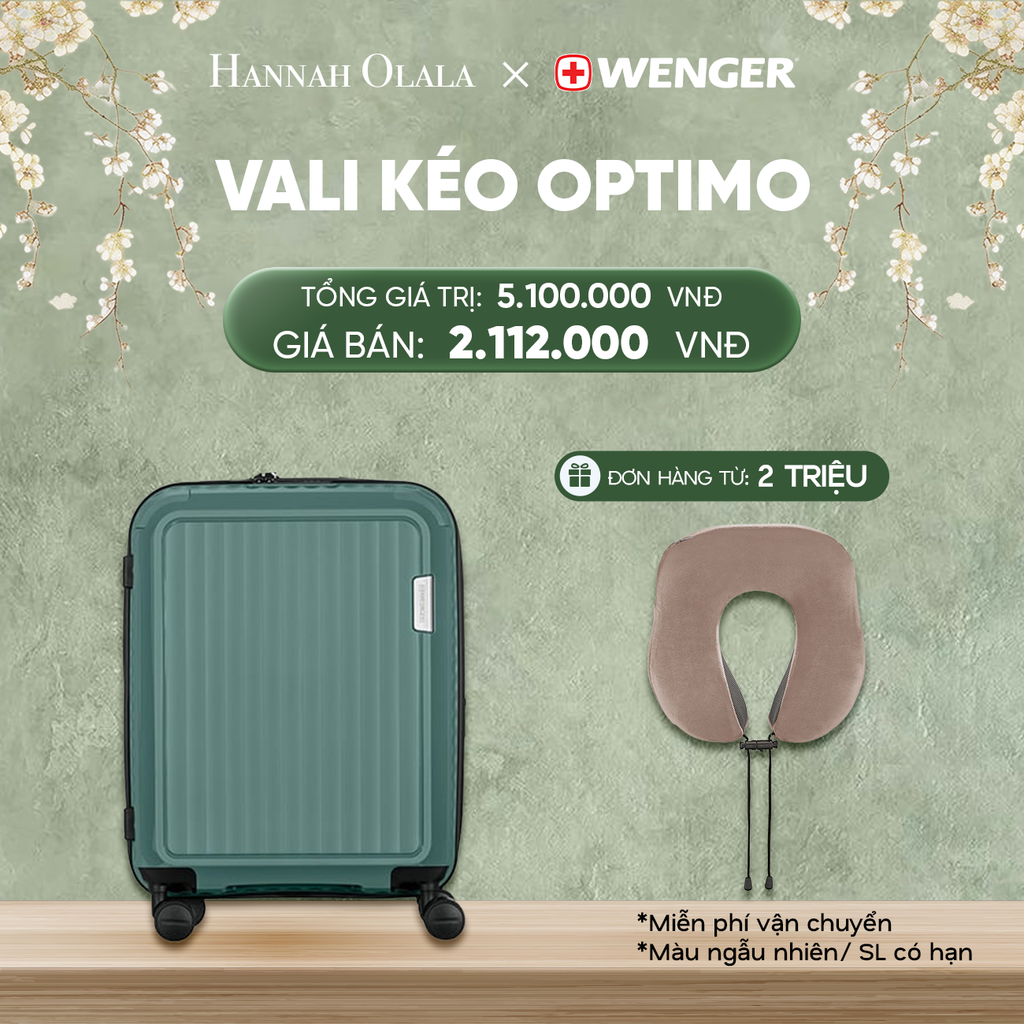 DEAL23: VALI KÉO OPTIMO SIZE ĐẠI S
*Tặng kèm gối cổ Wenger 