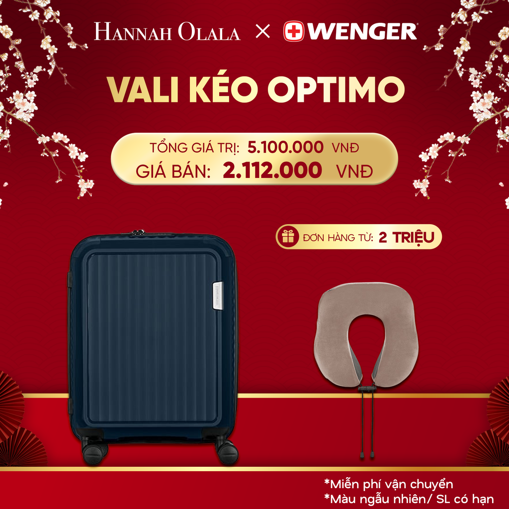  DEAL23: VALI KÉO OPTIMO SIZE ĐẠI S
*Tặng kèm gối cổ Wenger 