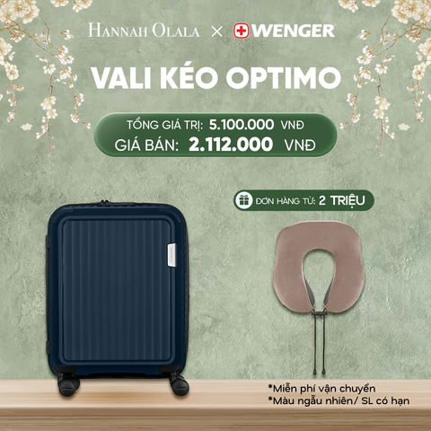  DEAL23: VALI KÉO OPTIMO SIZE ĐẠI S
*Tặng kèm gối cổ Wenger 