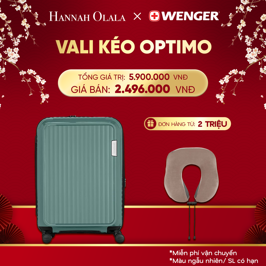  DEAL24: VALI KÉO OPTIMO SIZE ĐẠI M
*Tặng kèm gối cổ Wenger 