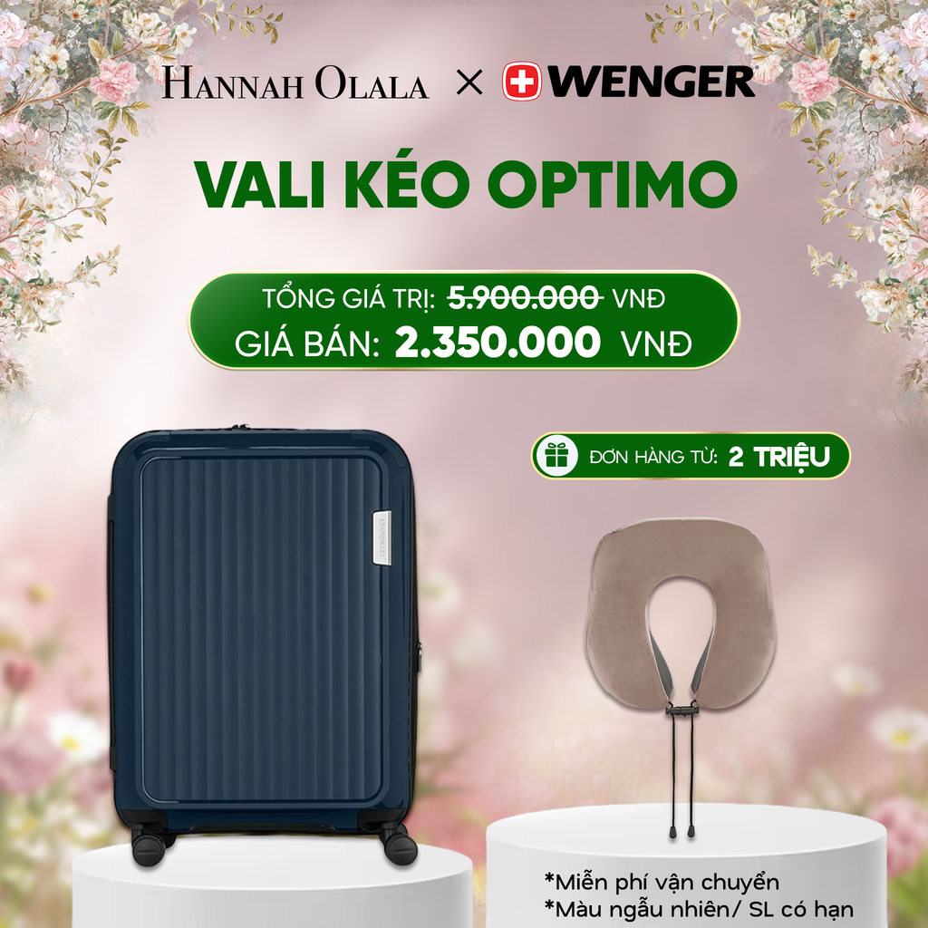  E173_DEAL24: VALI KÉO OPTIMO SIZE TRUNG M *TẶNG KÈM GỐI CỔ WENGER 
