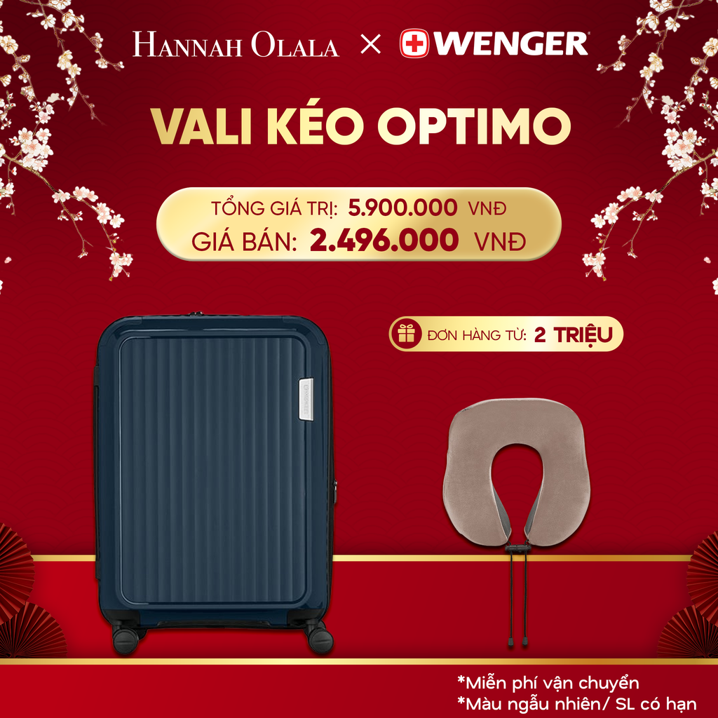  DEAL24: VALI KÉO OPTIMO SIZE ĐẠI M
*Tặng kèm gối cổ Wenger 