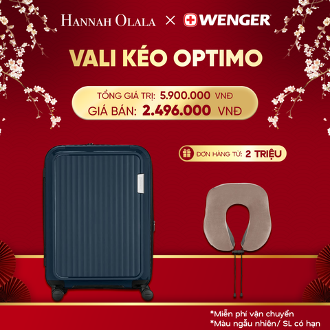  DEAL24: VALI KÉO OPTIMO SIZE ĐẠI M
*Tặng kèm gối cổ Wenger 