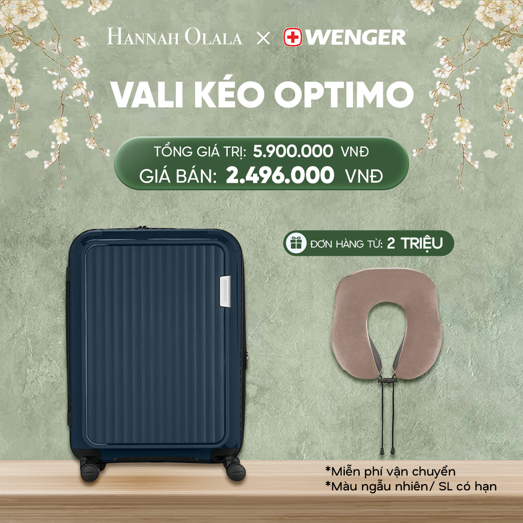  DEAL24: VALI KÉO OPTIMO SIZE ĐẠI M
*Tặng kèm gối cổ Wenger 