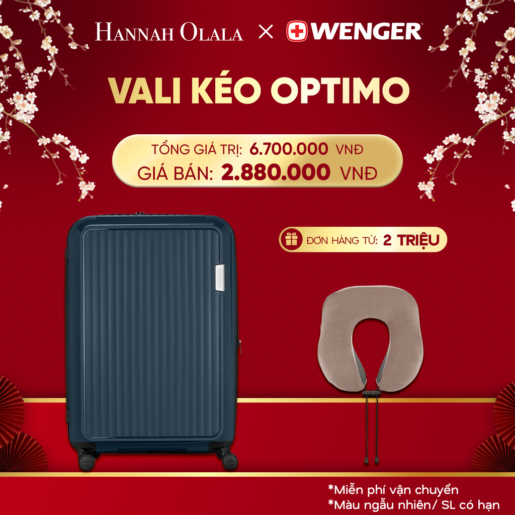  DEAL25: VALI KÉO OPTIMO SIZE ĐẠI L
*Tặng kèm gối cổ Wenger 