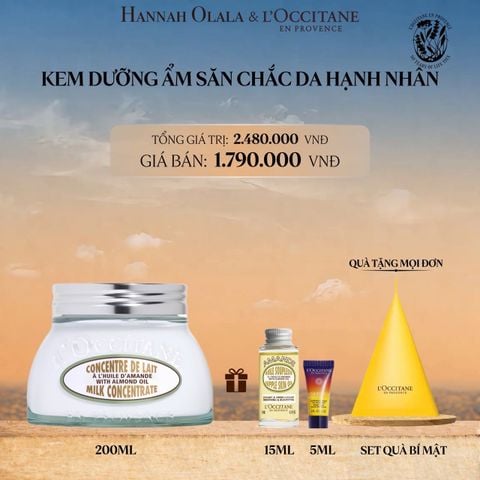  KEM DƯỠNG THỂ SĂN CHẮC DA HẠNH NHÂN L'OCCITANE 200ML 