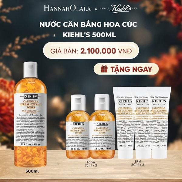  NƯỚC CÂN BẰNG HOA CÚC KIEHL'S CALENDULA HERBAL EXTRACT ALCOHOL-FREE TONER 500ML - A126 