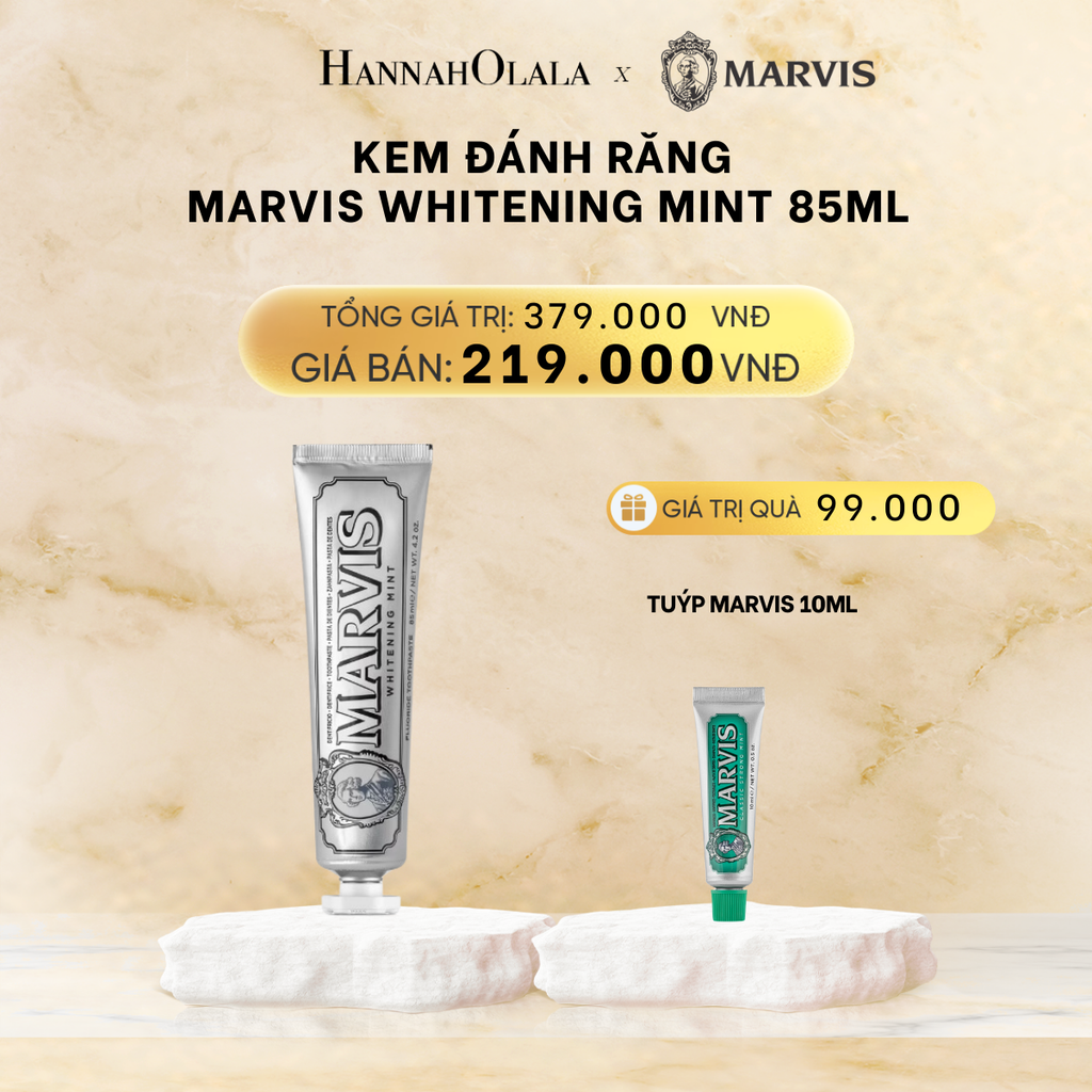  DEAL 3: KEM ĐÁNH RĂNG MARVIS TUÝP FULLSIZE 75/85ML TRẮNG RĂNG THƠM MIỆNG 