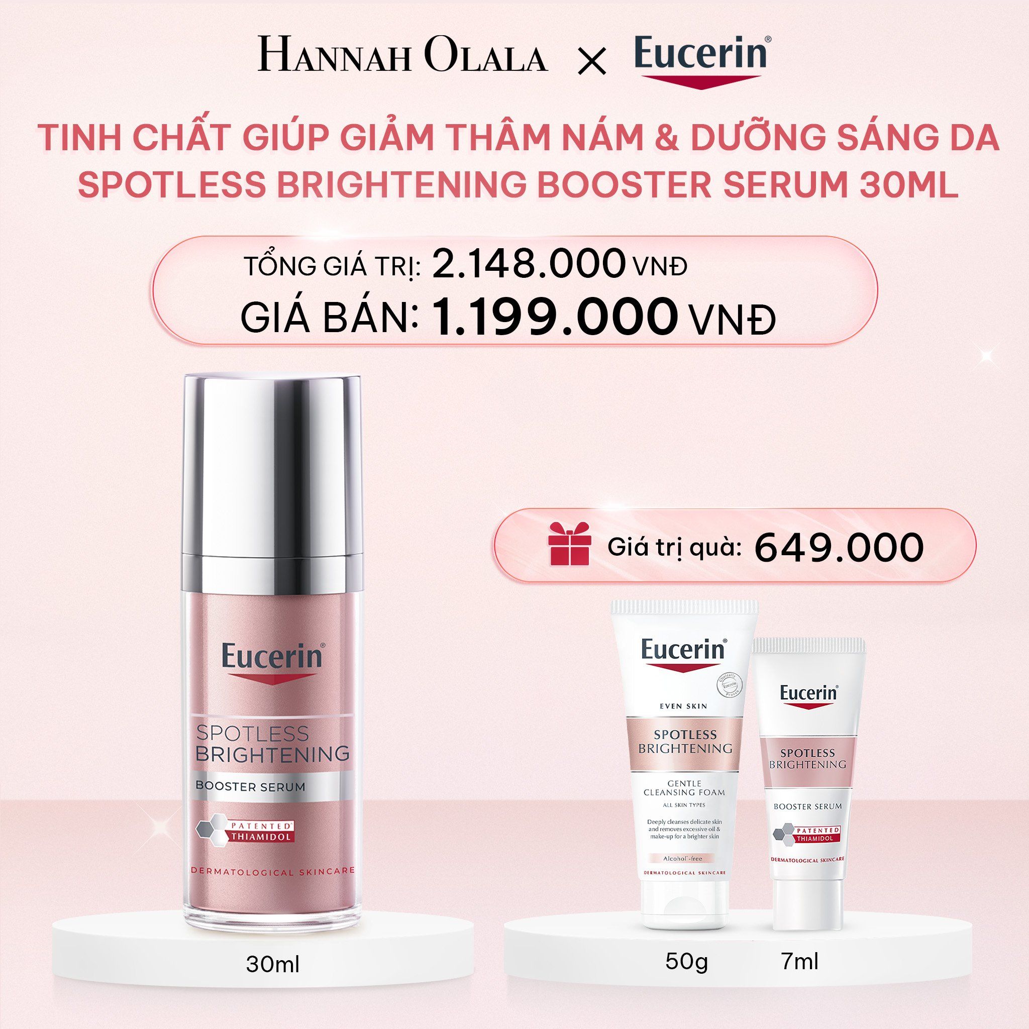  DEAL 01: TINH CHẤT GIÚP GIẢM THÂM NÁM & DƯỠNG SÁNG DA SPOTLESS BRIGHTENING BOOSTER SERUM 30ML 