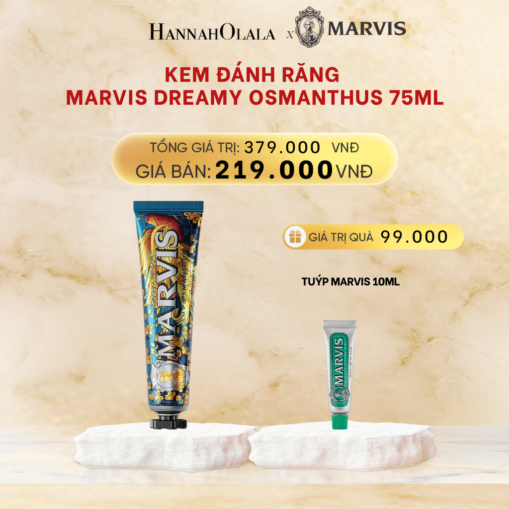  DEAL 3: KEM ĐÁNH RĂNG MARVIS TUÝP FULLSIZE 75/85ML TRẮNG RĂNG THƠM MIỆNG 