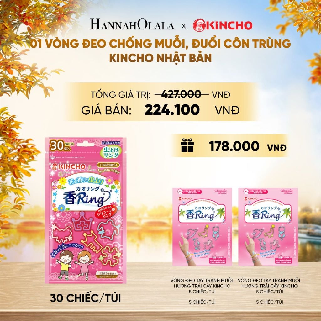  VÒNG ĐEO CHỐNG MUỖI, ĐUỔI CÔN TRÙNG KINCHO NHẬT BẢN - E1804 