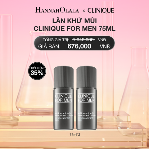  [GIẢM 35%] COMBO 2 LĂN KHỬ MÙI CLINIQUE FOR MEN ANTIPERSPIRANT-DEODORANT ROLL-ON 75ML - DEAL 5 - E5 