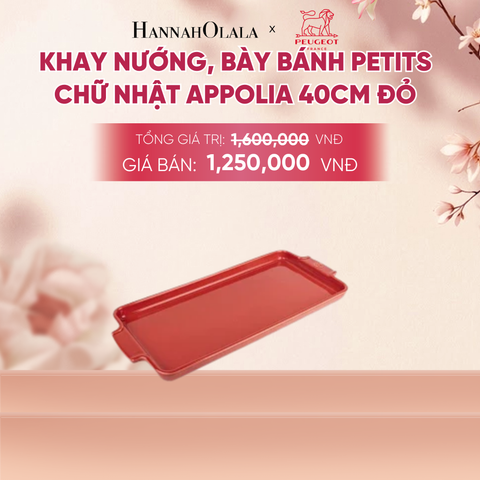  KHAY NƯỚNG, BÀY BÁNH PETITS CHỮ NHẬT APPOLIA 40CM - A1047 