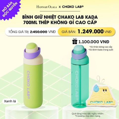  BÌNH GIỮ NHIỆT CHAKO LAB KADA 700ML THÉP KHÔNG GỈ CAO CẤP _ DEAL 15 