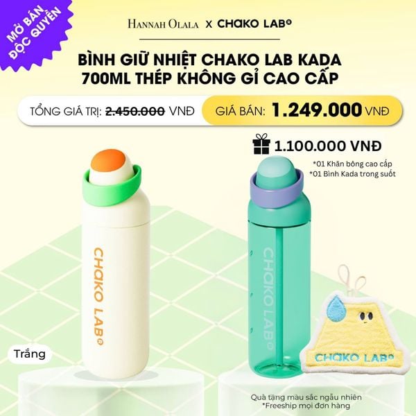  BÌNH GIỮ NHIỆT CHAKO LAB KADA 700ML THÉP KHÔNG GỈ CAO CẤP _ DEAL 15 