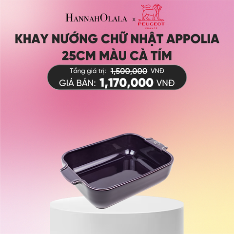  KHAY NƯỚNG CHỮ NHẬT APPOLIA 25CM 