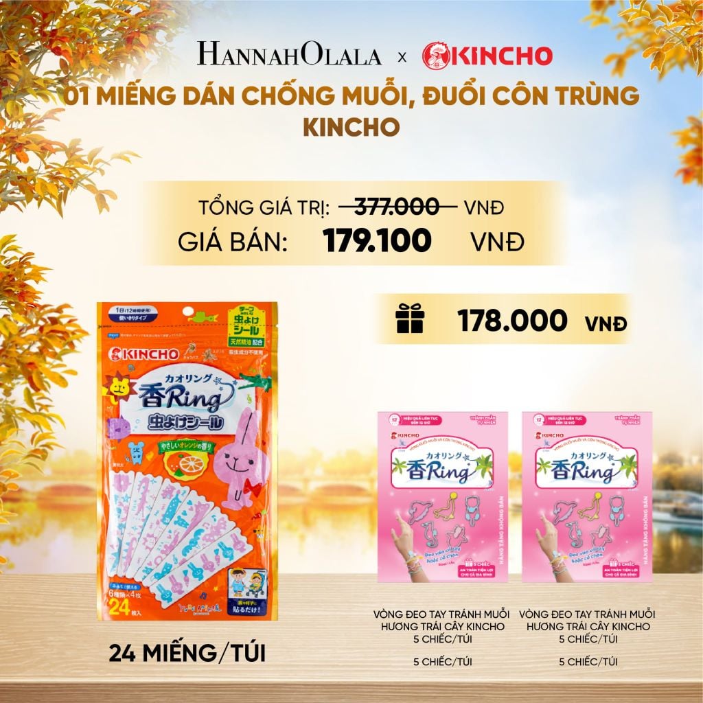  MIẾNG DÁN CHỐNG MUỖI, ĐUỔI CÔN TRÙNG KINCHO - E1806 