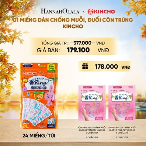  MIẾNG DÁN CHỐNG MUỖI, ĐUỔI CÔN TRÙNG KINCHO - E1806 