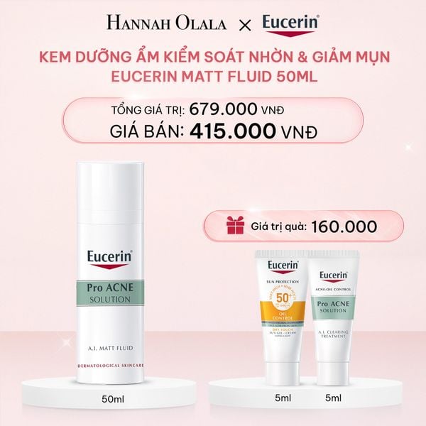  DEAL 09: KEM DƯỠNG ẨM KIỂM SOÁT NHỜN & GIẢM MỤN EUCERIN MATT FLUID 50ML 