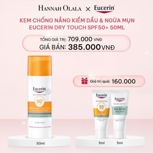  DEAL 10: KEM CHỐNG NẮNG KIỀM DẦU & NGỪA MỤN EUCERIN DRY TOUCH SPF50+ 50ML 