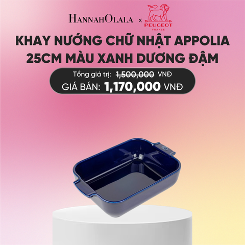  KHAY NƯỚNG CHỮ NHẬT APPOLIA 25CM 