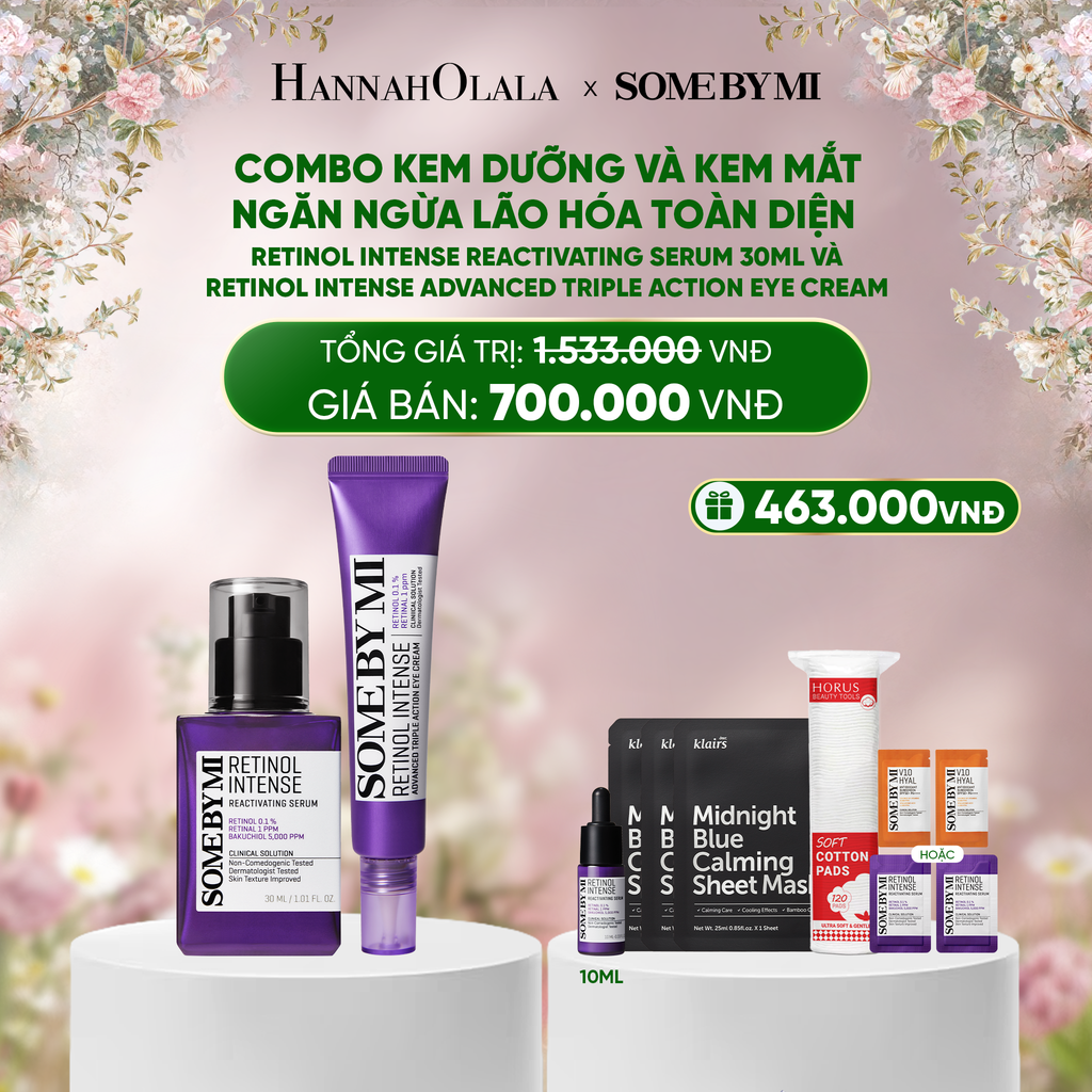  E386_DEAL 6 : COMBO NGĂN NGỪA LÃO HÓA (SERUM RETINOL + KEM MẮT RETINOL) 