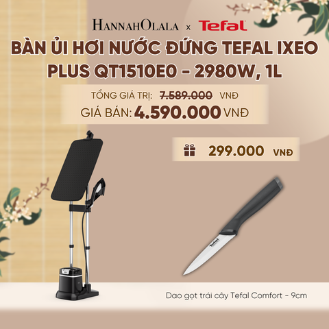  BÀN ỦI HƠI NƯỚC ĐỨNG TEFAL IXEO PLUS QT1510E0 - 2980W, 1L - A1336 