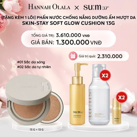  E792: DEAL 32: [TẶNG KÈM 1 LÕI] PHẤN NƯỚC CẤP ẨM SU:M37 WATER-FULL CC CUSHION PERFECT FINISH 15G - MÀU 01/ MÀU 02 - [GIAO HÀNG TỪ 03/10] 