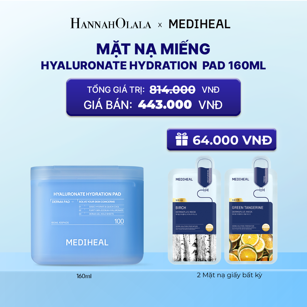  MEDIHEAL BỘ SẢN PHẨM TONER PAD 170ML 