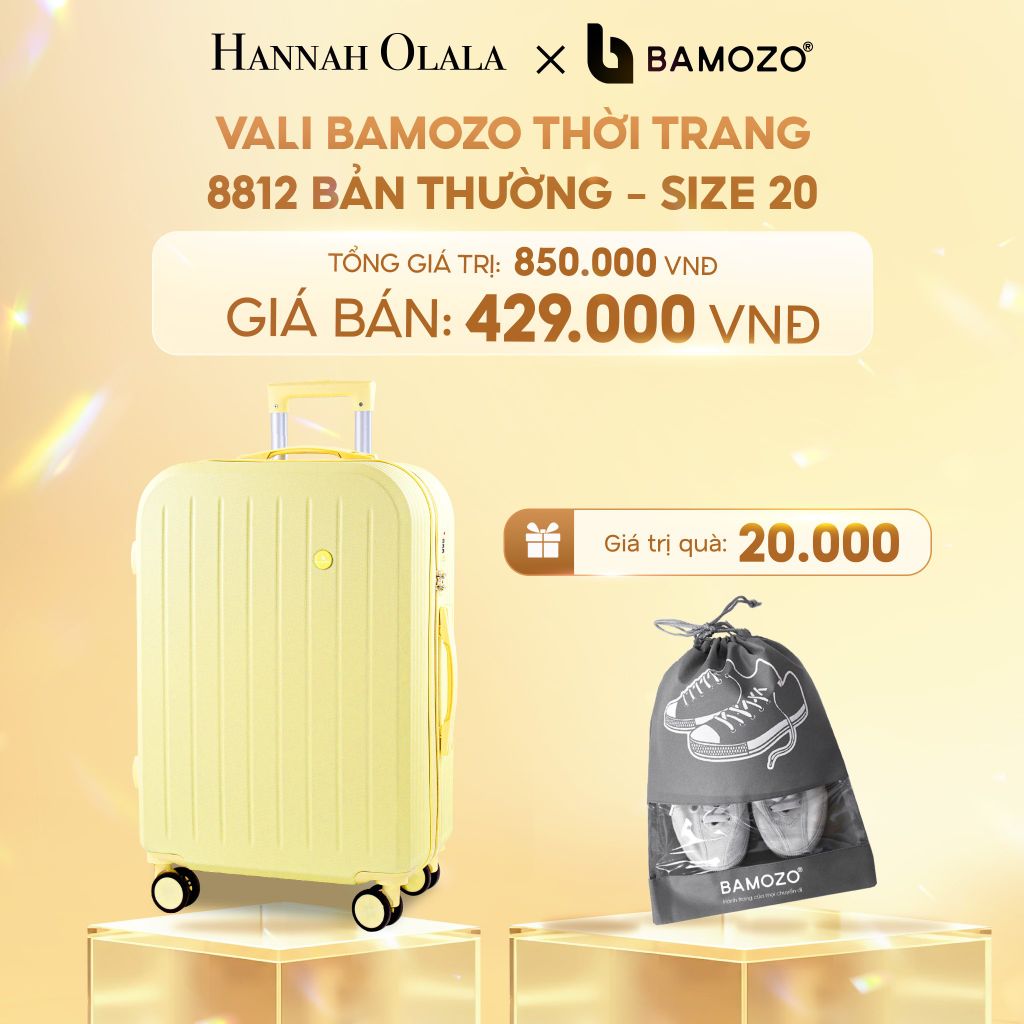  C278_DEAL 4: VALI BAMOZO 8812 BẢN THƯỜNG (TẶNG 2 TÚI ĐỰNG GIÀY) 