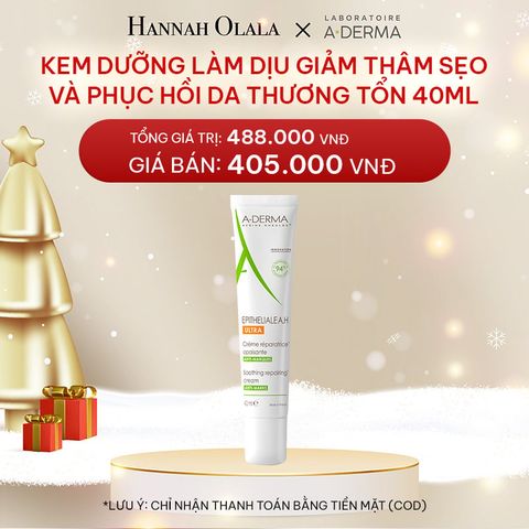  DEAL 1: KEM DƯỠNG LÀM DỊU GIẢM THÂM SẸO & PHỤC HỒI DA THƯƠNG TỔN A-DERMA EPITHELIALE A.H ULTRA SOOTHING CREAM 40ML 