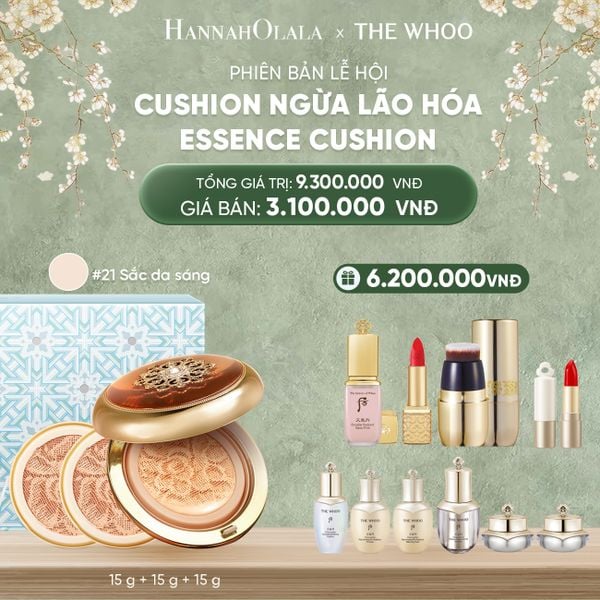  DEAL06: PHIÊN BẢN LỄ HỘI - CUSHION NGỪA LÃO HÓA WHOO CHEONGIDAN ESSENCE CUSHION SPF50+/PA+++ - MÀU 21 