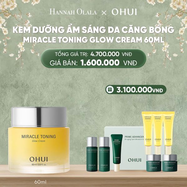  D859_DEAL45: KEM DƯỠNG ẨM SÁNG DA CĂNG BÓNG OHUI MIRACLE TONING GLOW CREAM 60ML 