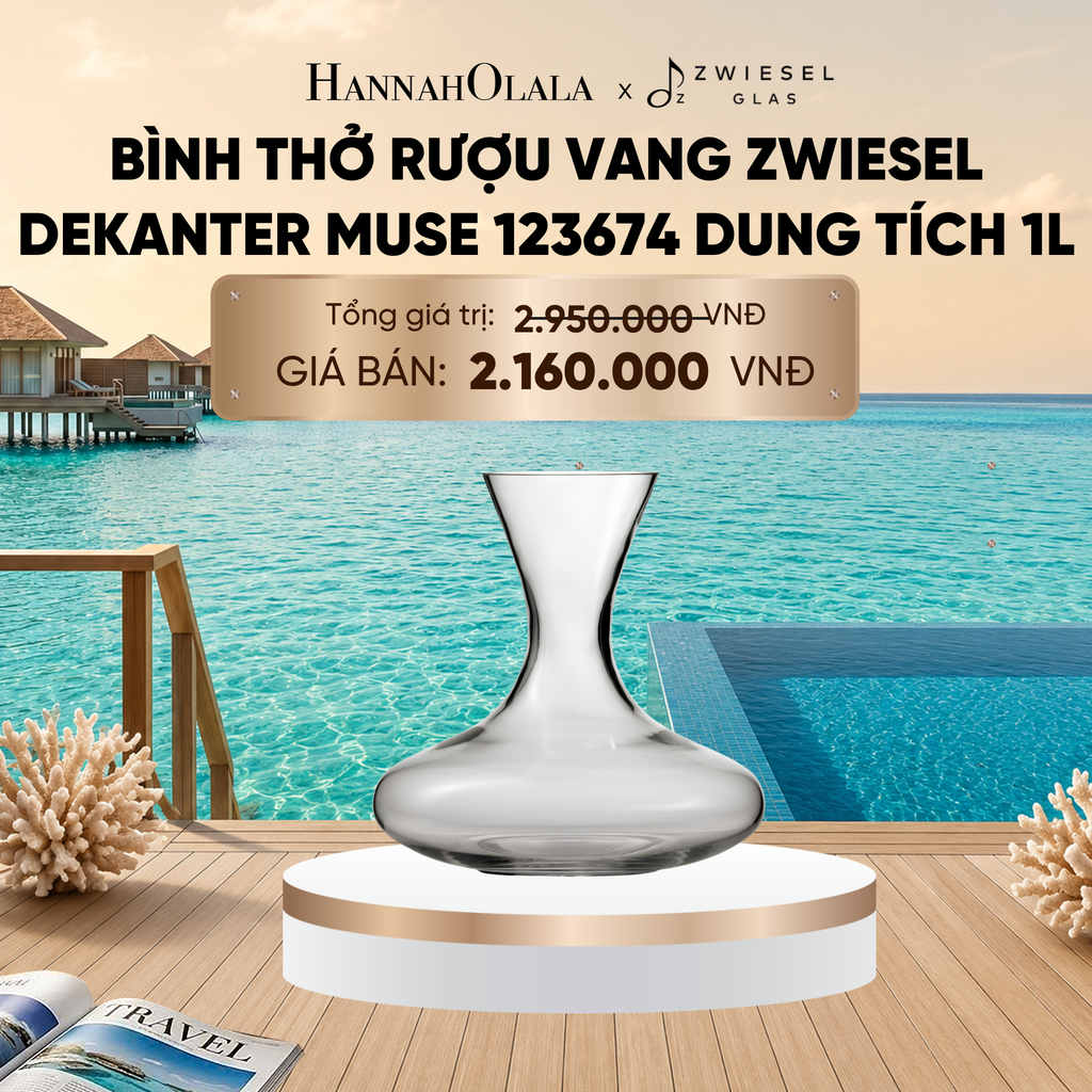  BÌNH THỞ RƯỢU VANG ZWIESEL DEKANTER MUSE 123674 DUNG TÍCH 1L_ D1122 