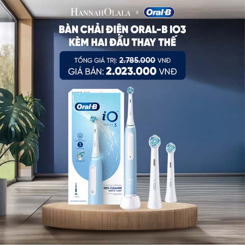  BÀN CHẢI ĐIỆN ORAL-B iO3 CHÍNH HÃNG KÈM ĐẦU THAY THẾ - H233 