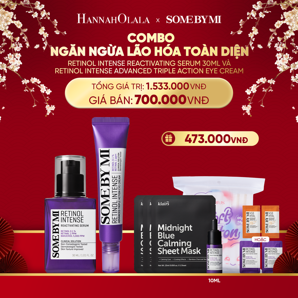  DEAL 6 : COMBO NGĂN NGỪA LÃO HÓA (SERUM RETINOL + KEM MẮT RETINOL) 