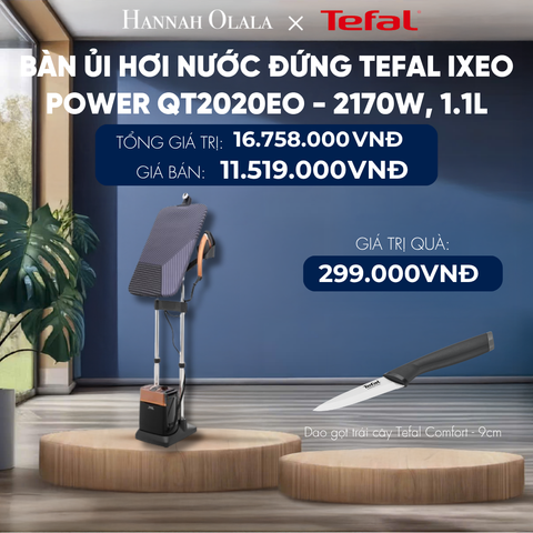  BÀN ỦI HƠI NƯỚC ĐỨNG TEFAL IXEO POWER QT2020EO - 2170W, 1.1L 