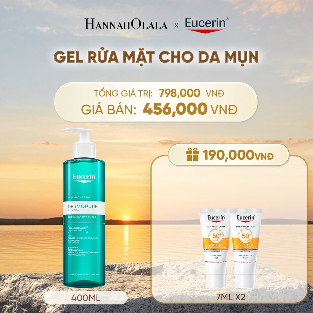  GEL RỬA MẶT EUCERIN DERMOPURE CLINICAL PURIFYING CLEANSER 400ML - B604 