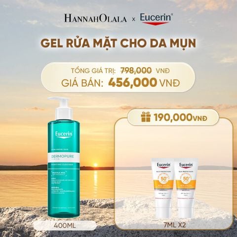  GEL RỬA MẶT EUCERIN DERMOPURE CLINICAL PURIFYING CLEANSER 400ML - B604 