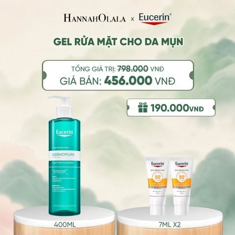  GEL RỬA MẶT EUCERIN DERMOPURE CLINICAL PURIFYING CLEANSER 400ML - A015 