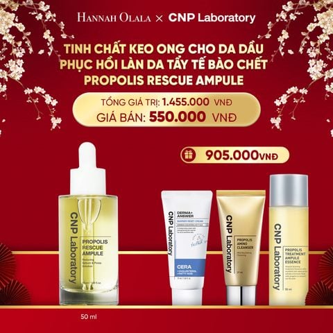  DEAL 56: TINH CHẤT KEO ONG CHO DA DẦU PHỤC HỒI LÀN DA TẨY TẾ BÀO CHẾT CNP PROPOLIS RESCUE AMPULE 50ML 