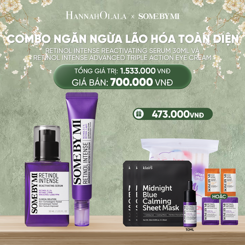  DEAL 6 : COMBO NGĂN NGỪA LÃO HÓA (SERUM RETINOL + KEM MẮT RETINOL) 