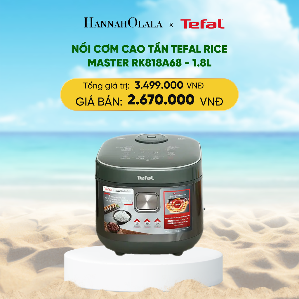  DEAL 6: NỒI CƠM CAO TẦN TEFAL RICE MASTER RK818A68 - 1.8L 