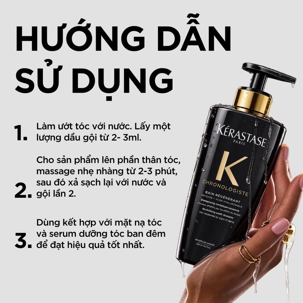  [LẦN ĐẦU RA MẮT] DẦU GỘI KÉRASTASE CHRONOLOGISTE GIẢM DẤU HIỆU LÃO HÓA TÓC - BAIN RÉGÉNÉRANT 500ML  - L017 