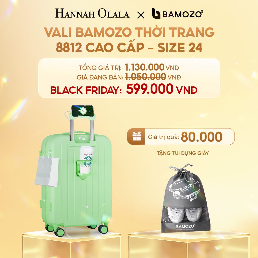  DEAL 5: VALI BAMOZO 8812 CAO CẤP (TẶNG TÚI ĐỰNG GIÀY) 